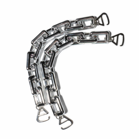 Pair of Chunky Silver Shoe Chains