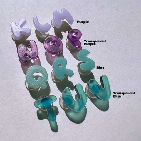 Customisable Bubble Letter Shoe Charms