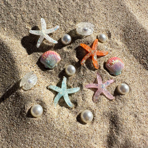 Under the Sea Set of Shoe Charms | Beach Swimming Charm for Shoes | Ocean Beach Swim Baby Cute Kawaii Aesthetic