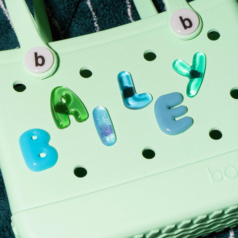 Customisable Bubble Letter Bogg Bag Charms