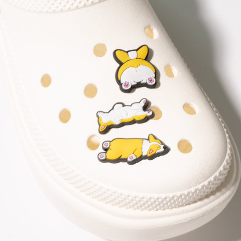 Fawn Corgi Shoe Charm Set of 3