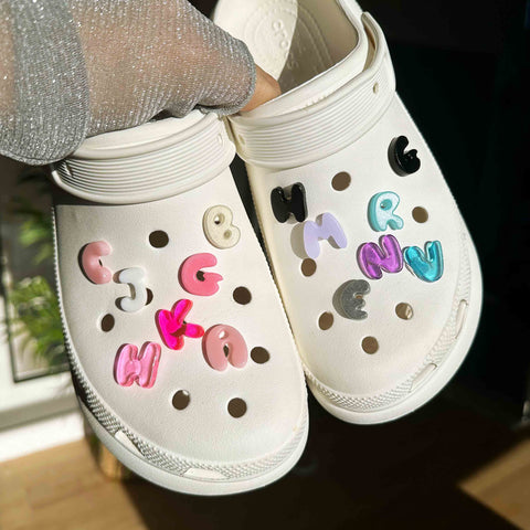 Customisable Bubble Letter Shoe Charms