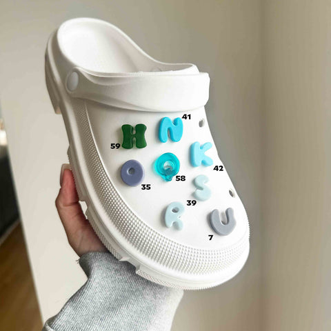 Customisable Bubble Letter Shoe Charms
