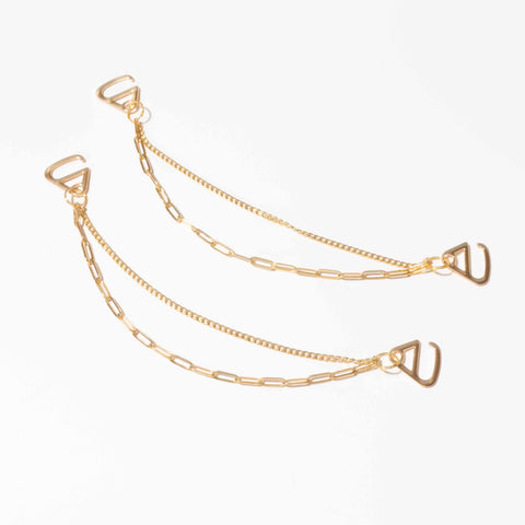 Customisable Letters on Double Strand Shoe Chains in Gold – Bling Font