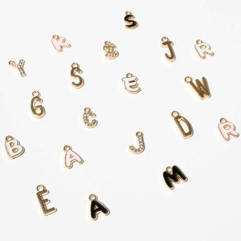 Customisable Letters on Double Strand Shoe Chains in Gold – Bling Font