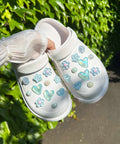 Jelly Shimmer Shoe Charm Set in Blue