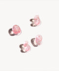 Mini Glitter Jelly Bubble Letter Shoe Charms in Pink Jelly Glitter