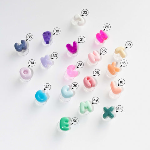 Customisable Mini Bubble Letter Shoe Charms