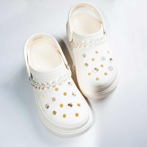Mini Jelly Aurora Holographic Effect Shoe Charms - Stars