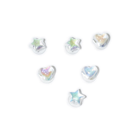 Mini Jelly Aurora Holographic Effect Shoe Charms - Mixed
