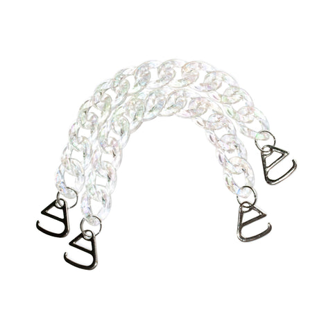 Jelly Aurora Holographic Effect Shoe Chains