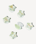 Mini Glitter Star Shoe Charms in Green