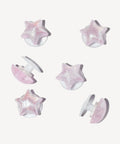 Mini Glitter Star Shoe Charms in Pink