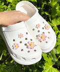 Baby Pink Multi Size Flowers Shoe Charms Set