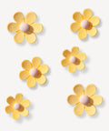 Yellow Multi Size Flowers Shoe Charms Set