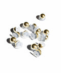 Pearl Shoe Charms in Gold Chrome