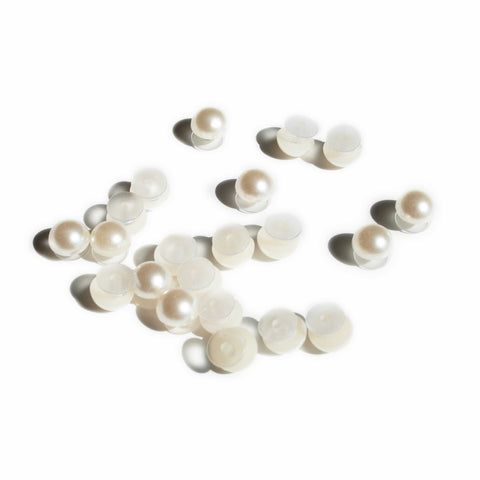 Pearl Shoe Charms in Ivory Satin