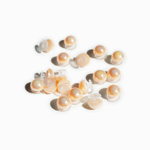 Pearl Shoe Charms in Orange Aurora