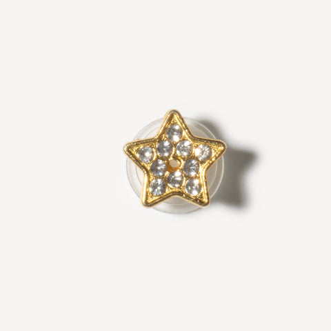Star Bling Rhinestone Decorative Shoe Charms in Gold