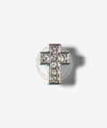 Cross Bling Rhinestone Decorative Shoe Charms in Silver