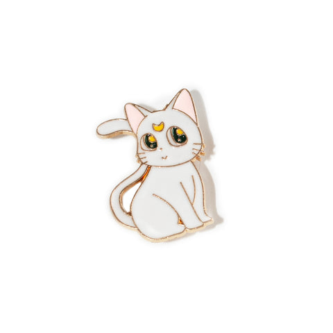 Sailor Moon Metal Enamel Cat Charm - Artemis Figure