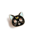 Sailor Moon Metal Enamel Cat Charm - Luna Head